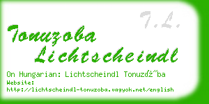 tonuzoba lichtscheindl business card